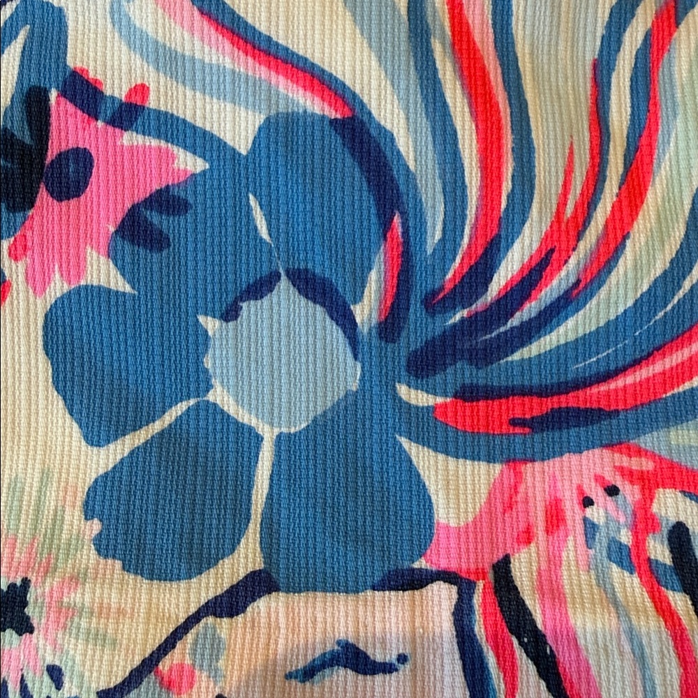 Lilly Pulitzer Blue and Pink Floral Skirt Skort 14 
Pockets!! Shorts! - Picture 13 of 14